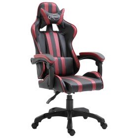 Silla de gaming de cuero sintético color vino tinto en Sillas gaming | Comprar online en Foru.es