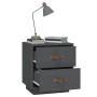 Mesita de noche madera maciza de pino gris 40x34x45 cm de vidaXL, Mesitas de noche - Ref: Foro24-818329, Precio: 54,49 €, Des...