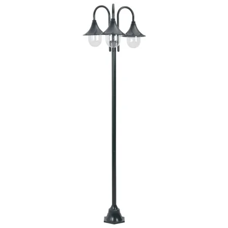 Farola de jardín con 3 luces aluminio verde oscuro E27 220 cm de vidaXL, Iluminación de exterior - Ref: Foro24-44216, Precio:...