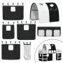 Cama alta niños con túnel madera pino blanco negro 90x200 cm de , Camas y somieres - Ref: Foro24-3206994, Precio: 231,05 €, D...