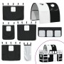 Cama alta niños con túnel madera pino blanco negro 90x200 cm de , Camas y somieres - Ref: Foro24-3206994, Precio: 219,95 €, D...