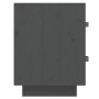 Mesita de noche madera maciza de pino gris 40x34x45 cm de vidaXL, Mesitas de noche - Ref: Foro24-818329, Precio: 54,49 €, Des...