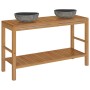 Mueble tocador madera teca maciza con lavabos de piedra de río de vidaXL, Tocadores de baño - Ref: Foro24-246497, Precio: 403...
