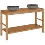 Mueble tocador madera teca maciza con lavabos de piedra de río de vidaXL, Tocadores de baño - Ref: Foro24-246497, Precio: 384...