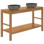 Mueble tocador madera teca maciza con lavabos de piedra de río de vidaXL, Tocadores de baño - Ref: Foro24-246497, Precio: 384...