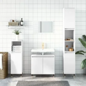 3-teiliges Badezimmermöbelset aus weißem Sperrholz von , Badezimmermöbel - Ref: Foro24-3187781, Preis: 169,64 €, Rabatt: %