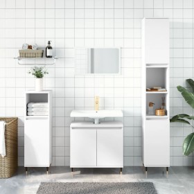 Set de muebles de baño 3 piezas madera contrachapada blanco de , Muebles de baño - Ref: Foro24-3187781, Precio: 172,61 €, Des...