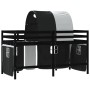 Cama alta niños con túnel madera pino blanco negro 90x200 cm de , Camas y somieres - Ref: Foro24-3206997, Precio: 214,02 €, D...
