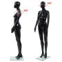 Maniquí de mujer completo base de vidrio negro brillante 175 cm de vidaXL, Maniquís - Ref: Foro24-142929, Precio: 178,25 €, D...