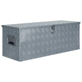 Caja de aluminio 110,5x38,5x40 cm plateada de vidaXL, Cajas de herramientas - Ref: Foro24-142941, Precio: 263,13 €, Descuento: %