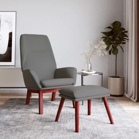 Relaxation armchair with light gray fabric stool by , Armchairs - Ref: Foro24-3097871, Price: 144,92 €, Discount: %