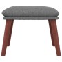 Sillón de relax con taburete tela gris claro de , Sillones - Ref: Foro24-3097871, Precio: 146,72 €, Descuento: %