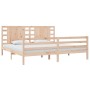 Estructura de cama de madera maciza de pino 200x200 cm de , Camas y somieres - Ref: Foro24-3104303, Precio: 157,99 €, Descuen...