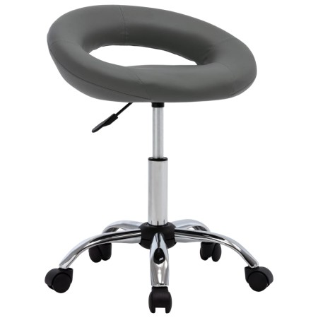 Silla de comedor giratoria de cuero sintética gris de , Sillas de comedor - Ref: Foro24-3085834, Precio: 74,45 €, Descuento: %