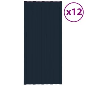 Panel para tejado acero galvanizado antracita 12 uds 100x45 cm de , Techo - Ref: Foro24-317215, Precio: 72,48 €, Descuento: %