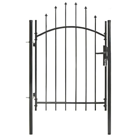 Black steel garden gate 1x1.5 m by vidaXL, garden gates - Ref: Foro24-143058, Price: 120,50 €, Discount: %