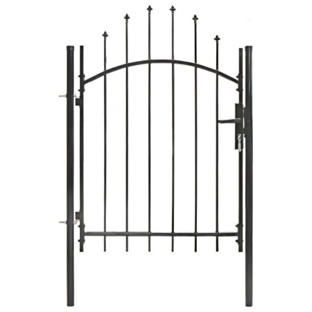 Puerta de jardín de acero negro 1x1,5 m de vidaXL, Puertas de jardín - Ref: Foro24-143058, Precio: 111,91 €, Descuento: %