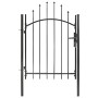 Puerta de jardín de acero negro 1x1,5 m de vidaXL, Puertas de jardín - Ref: Foro24-143058, Precio: 111,91 €, Descuento: %