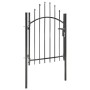 Puerta de jardín de acero negro 1x1,5 m de vidaXL, Puertas de jardín - Ref: Foro24-143058, Precio: 111,91 €, Descuento: %