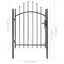 Schwarzes Gartentor aus Stahl 1x1,5 m von vidaXL, Gartentore - Ref: Foro24-143058, Preis: 120,50 €, Rabatt: %