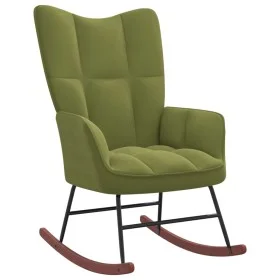 Silla mecedora de terciopelo verde claro de , Mecedoras - Ref: Foro24-328142, Precio: 122,97 €, Descuento: %