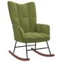 Silla mecedora de terciopelo verde claro de , Mecedoras - Ref: Foro24-328142, Precio: 122,97 €, Descuento: %