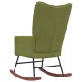 Silla mecedora de terciopelo verde claro de , Mecedoras - Ref: Foro24-328142, Precio: 110,00 €, Descuento: %