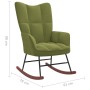 Silla mecedora de terciopelo verde claro de , Mecedoras - Ref: Foro24-328142, Precio: 110,00 €, Descuento: %
