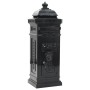 Buzón de columna de aluminio estilo vintage inoxidable negro de vidaXL, Buzones de correo - Ref: Foro24-43888, Precio: 333,27...