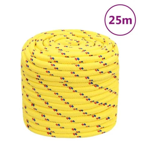 Cuerda de barco polipropileno amarillo 18 mm 25 m de , Sogas y cuerdas metálicas - Ref: Foro24-152629, Precio: 32,22 €, Descu...