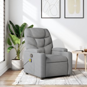 Sillón reclinable de masaje de tela gris claro de , Sillones - Ref: Foro24-372453, Precio: 217,10 €, Descuento: %