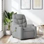 Sillón reclinable de masaje de tela gris claro de , Sillones - Ref: Foro24-372453, Precio: 213,84 €, Descuento: %