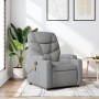 Sillón reclinable de masaje de tela gris claro de , Sillones - Ref: Foro24-372453, Precio: 217,10 €, Descuento: %