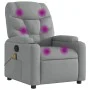 Sillón reclinable de masaje de tela gris claro de , Sillones - Ref: Foro24-372453, Precio: 213,84 €, Descuento: %