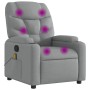 Sillón reclinable de masaje de tela gris claro de , Sillones - Ref: Foro24-372453, Precio: 217,10 €, Descuento: %