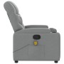 Sillón reclinable de masaje de tela gris claro de , Sillones - Ref: Foro24-372453, Precio: 217,10 €, Descuento: %
