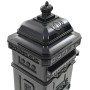 Buzón de columna de aluminio estilo vintage inoxidable negro de vidaXL, Buzones de correo - Ref: Foro24-43888, Precio: 333,27...