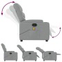 Sillón reclinable de masaje de tela gris claro de , Sillones - Ref: Foro24-372453, Precio: 217,10 €, Descuento: %