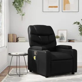 Sillón de masaje reclinable cuero sintético negro de , Sillones - Ref: Foro24-372472, Precio: 243,06 €, Descuento: %