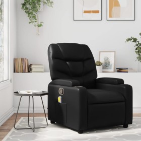 Sillón de masaje reclinable cuero sintético negro de , Sillones - Ref: Foro24-372472, Precio: 246,36 €, Descuento: %