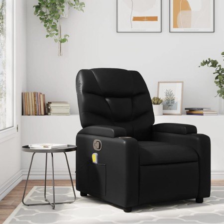 Sillón de masaje reclinable cuero sintético negro de , Sillones - Ref: Foro24-372472, Precio: 246,36 €, Descuento: %
