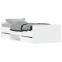 Estructura de cama con cabecero piecero blanca 90x190 cm de , Camas y somieres - Ref: Foro24-3203810, Precio: 187,72 €, Descu...
