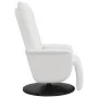 Sillón reclinable masaje con reposapiés cuero sintético blanco de , Sillones - Ref: Foro24-356518, Precio: 232,77 €, Descuent...