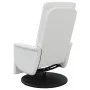 Sillón reclinable masaje con reposapiés cuero sintético blanco de , Sillones - Ref: Foro24-356518, Precio: 232,77 €, Descuent...