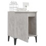 Mesitas de noche con patas de metal gris hormigón 40x30x50 cm de vidaXL, Mesitas de noche - Ref: Foro24-805842, Precio: 57,34...