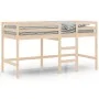 Cama alta de niños con escalera madera maciza pino 90x190 cm de , Camas y somieres - Ref: Foro24-835892, Precio: 145,84 €, De...