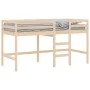 Cama alta de niños con escalera madera maciza pino 90x190 cm de , Camas y somieres - Ref: Foro24-835892, Precio: 145,84 €, De...