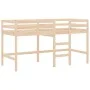 Cama alta de niños con escalera madera maciza pino 90x190 cm de , Camas y somieres - Ref: Foro24-835892, Precio: 145,84 €, De...