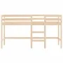Cama alta de niños con escalera madera maciza pino 90x190 cm de , Camas y somieres - Ref: Foro24-835892, Precio: 145,84 €, De...