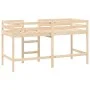 Cama alta de niños con escalera madera maciza pino 90x190 cm de , Camas y somieres - Ref: Foro24-835892, Precio: 145,84 €, De...